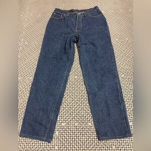 Vintage 90’s Levi's 501 Classic Straight Leg Dark Wash Blue Jeans - Made in USA